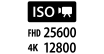 ISO FHD 25600 4K 12800
