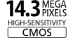 14.3 Megapixel CMOS sensor