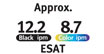 ESAT Approx. 12.2 black ipm, 8.7 color ipm