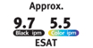 ESAT Approx. 9.7 black ipm, 5.5 color ipm