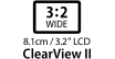 3:2 WIDE 8.1cm / 3.2&quot; LCD ClearView II