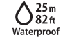 25m 82ft Waterproof