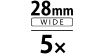 28mm wide, 5x optical zoom