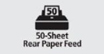 50-Sheet Rear Paper Feeder